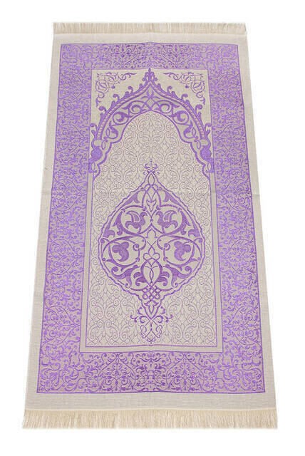 Luxury Light Colored Ottoman Taffeta Prayer Rug - 0210 - Lilac - 1