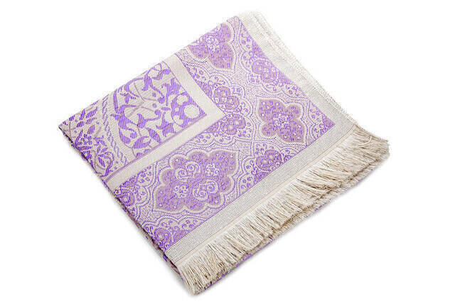 Luxury Light Colored Ottoman Taffeta Prayer Rug - 0210 - Lilac - 2