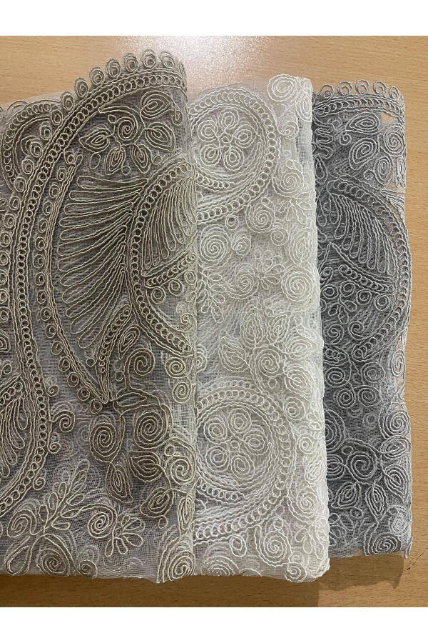 Luxury Runner Living Room Coffee Table Tablecloth French Lace Dowry (GRAY) 1 piece New Runner (133X45CM) - 7