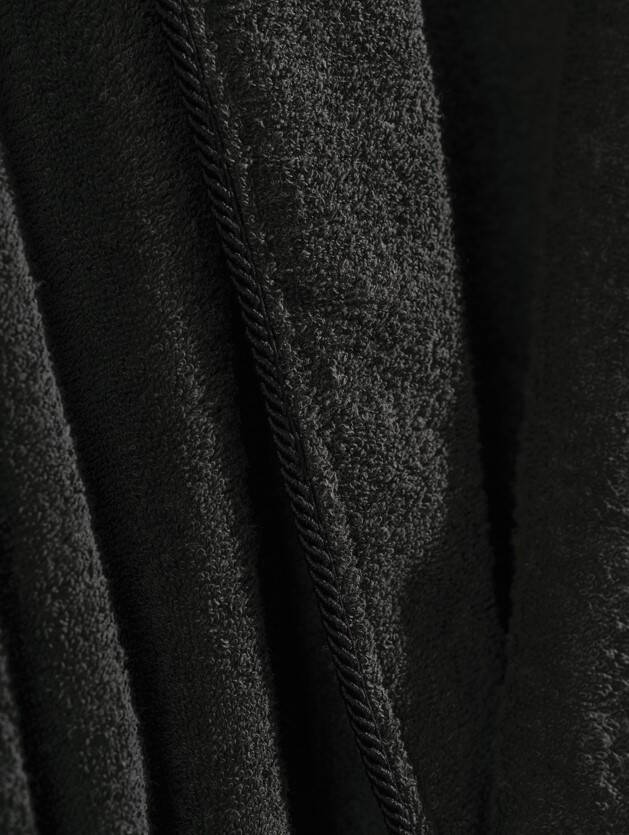 Luxury single bathrobe set in anthracite color. - 2