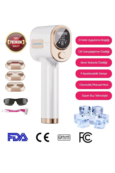 Lx9 Advanced New Generation 3-Head Ice IPL Laser Hair Removal Device - IPL Laser Hair Removal Device - 15