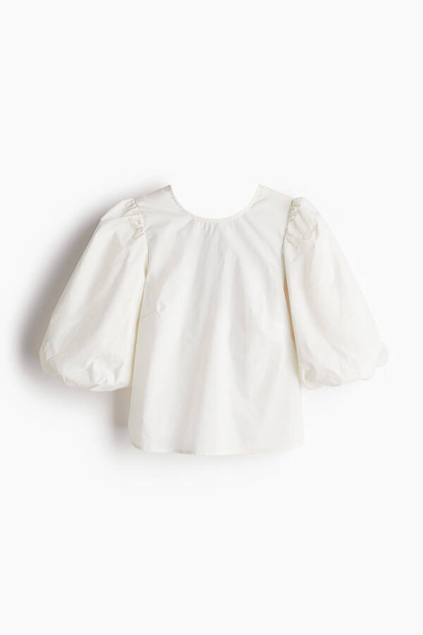 Lyocell blend blouse with lace detail - 4