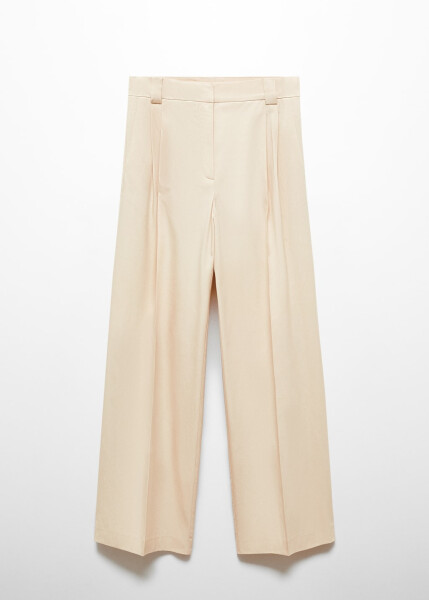 Lyocell pants with pleats - 1