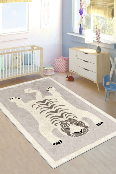 Machine Washable Non-Slip Stain Resistant Animal Pattern Baby And Child Rug - 1