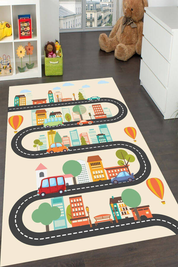 Machine Washable Non-Slip Stain Resistant Educational Baby and Kids Room Carpet Play Mat - 1