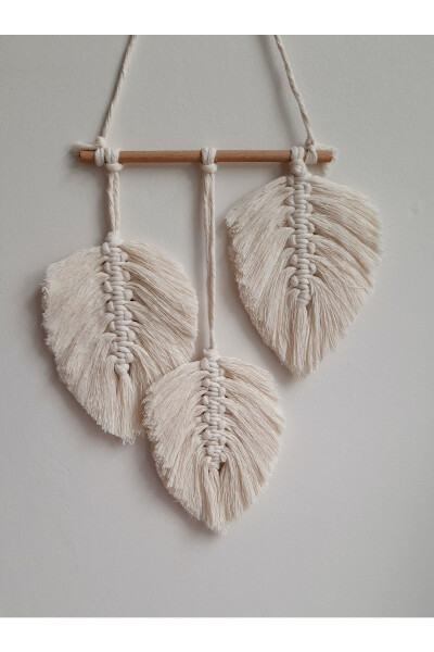 Macrame 3-Leaf Wall Hanging - 8