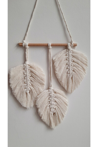 Macrame 3-Leaf Wall Hanging - 4