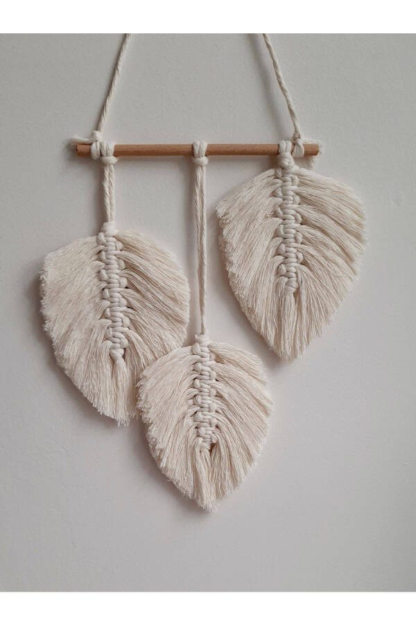 Macrame 3-Leaf Wall Hanging - 2