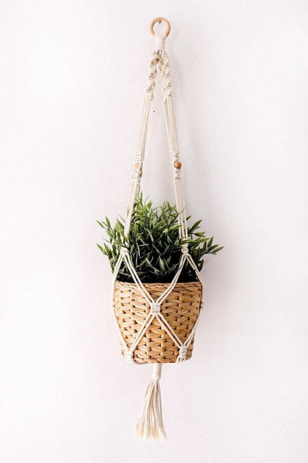 Macrame Plant Hanger Handmade Flower Pot - 7