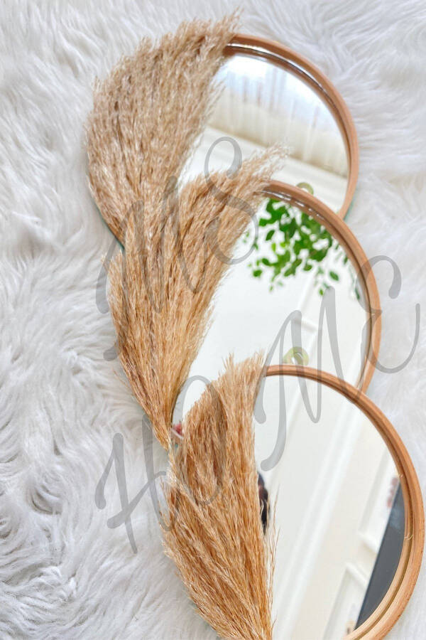 Macrame Wall Decor Ring Feathered Mirrored Wall Ornament 3 Piece Set 100% Handmade - 8