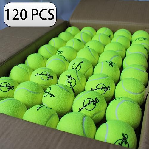 Magicorange Tenis Topları, 120'lı Paket Gelişmiş Antrenman Tenis Topları Pratik Topları, Evcil Köpek Oynama Topları, Başlangıç Antrenmanı Topu İçin Uygun - 2