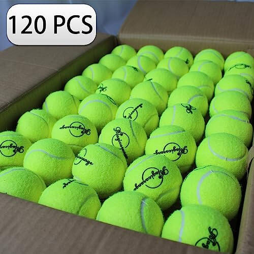 Magicorange Tennis Balls, 120 Pack Advanced Training Tennis Balls Practice Balls, Pet Dog Playing Balls, Good for Beginner Training Ball - 2