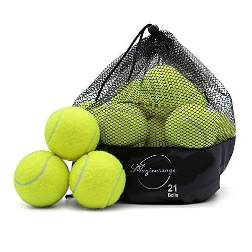 Magicorange Tennis Balls, 21 Pack Advanced Training Tennis Balls Practice Balls, Come with Mesh Bag for Easy Transport, Good for Beginner Training Ball - 1