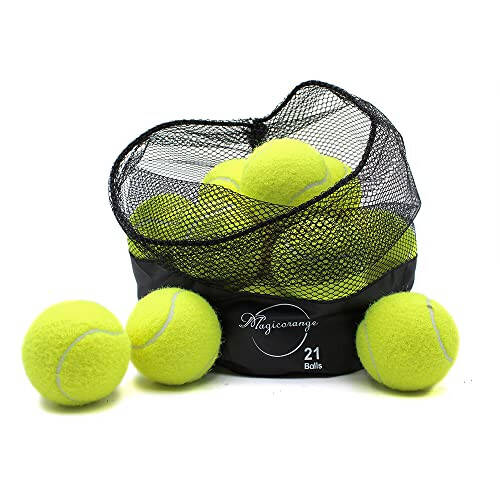 Magicorange Tennis Balls, 21 Pack Advanced Training Tennis Balls Practice Balls, Come with Mesh Bag for Easy Transport, Good for Beginner Training Ball - 3