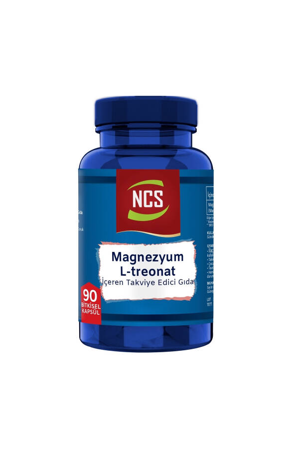 Magnesium L-threonate 2000 Mg 90 Capsules Vegan Formula - 1