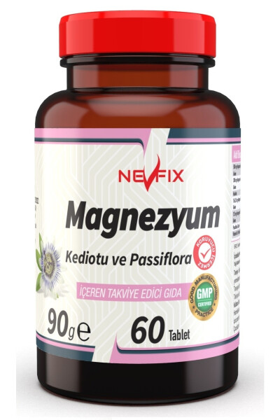 Magnezyum Sitrat (Klorür, Bisglisinat, Malat) Kedi Otu Pasiflora 60 Tablet - 1