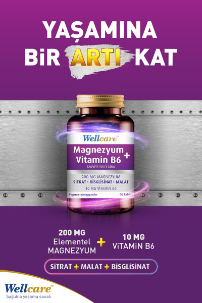 Magnezyum+vitamin B6 Takviye Edici Gıda 30 Tablet - 3