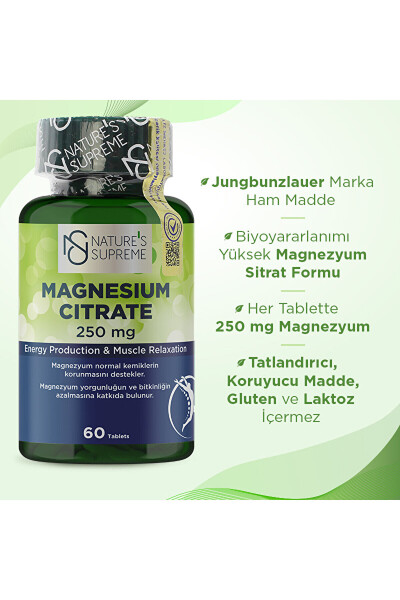 Magniy Sitrat 250 Mg 60 Tablet - 8