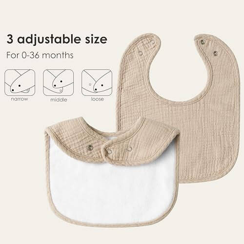 MairMore 8 Pack Baby Muslin Bibs 100% Cotton Bibs for Boys Girls,Soft and Absorbent Bib Set for Feeding and Drooling - 11