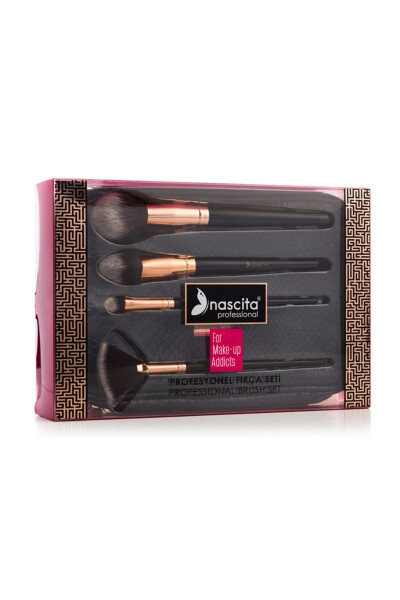 Make Up Addıct 4 Piece Professional Brush Set with Bag - 13