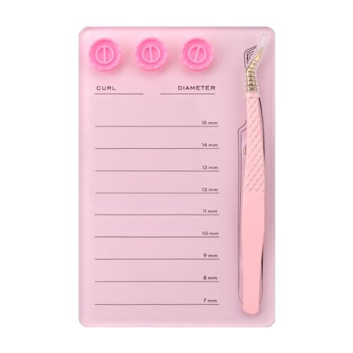 Makupeu Acrylic Eyelash Extension Pallet Kits, Grafting False Eyelash Organizer Extension Pad Lash Tray,Magnetic Tweezer Holder - Durable Eyelash Extension Storage Organizer (Pink sets) - 1