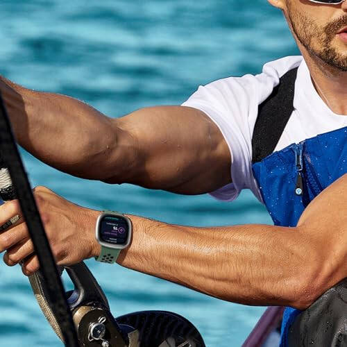 Maledan 4'lü Spor Bant, Fitbit Versa 3/Versa 4/ Fitbit Sense/Sense 2 ile Uyumlu, Kadın Erkekler İçin Yumuşak Bileklik Yedek Aksesuarları Fitbit Versa 3/4 ve Sense/Sense 2 Akıllı Saat Bandı - 5