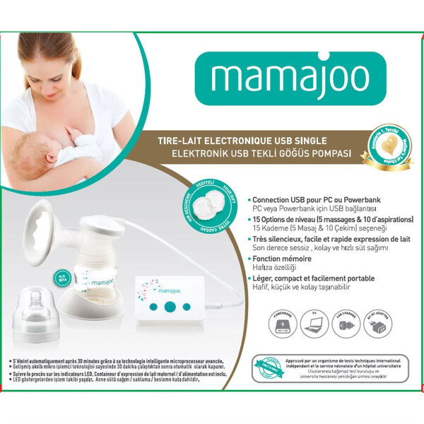 Mamajoo Elektronik USB Tekli Göğüs Pompası - 7