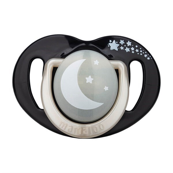 Mamajoo Sterilization & Storage Box Black & Pearl Patterned Twin Orthodontic Pacifier (Night & Day) / 12 Months+ - 11