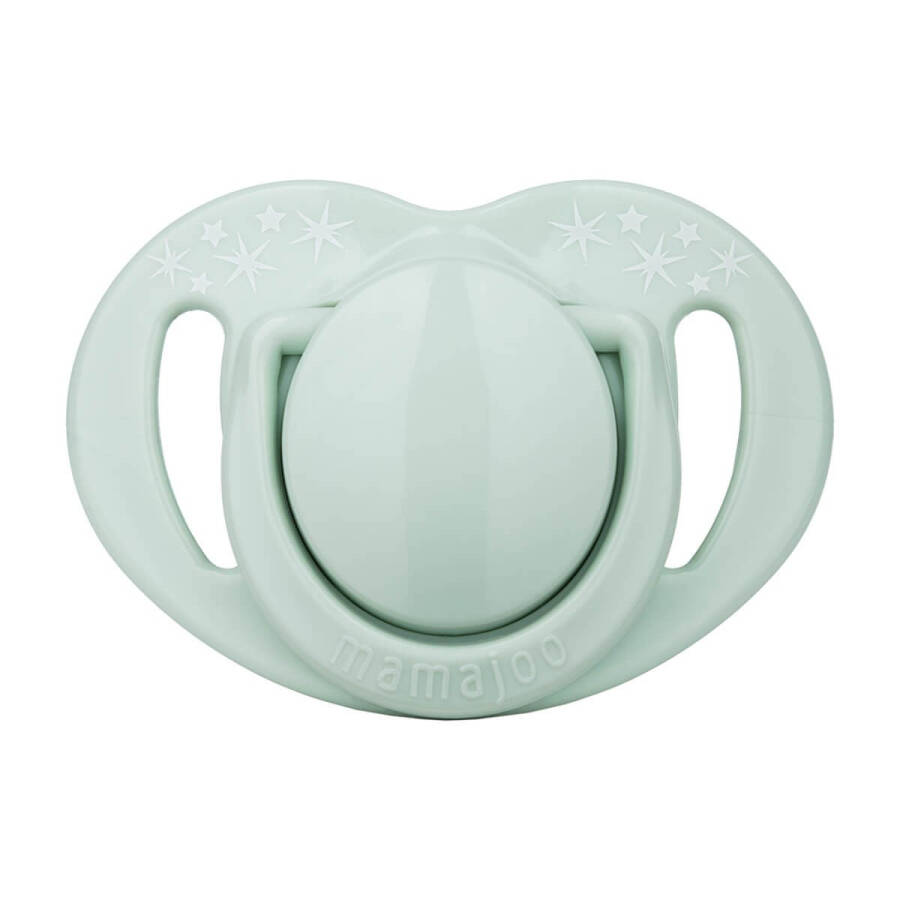 Mamajoo Sterilization & Storage Box Powder Green Patterned Twin Orthodontic Pacifier / 0 Months+ - 2