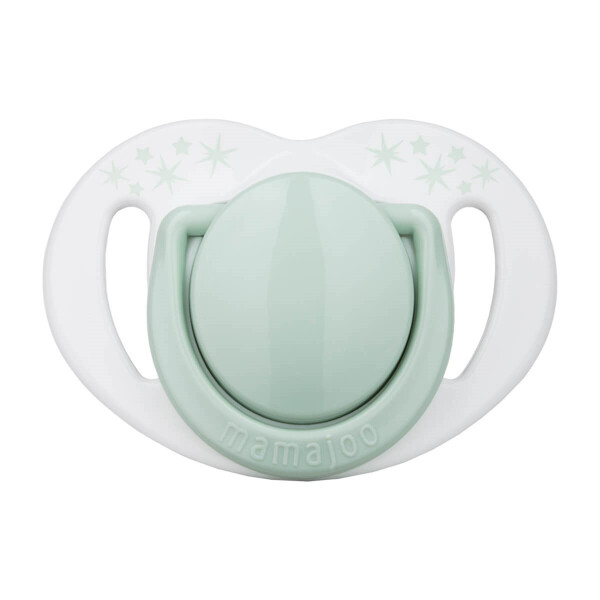 Mamajoo Sterilization & Storage Box Powder Green Patterned Twin Orthodontic Pacifier / 0 Months+ - 3