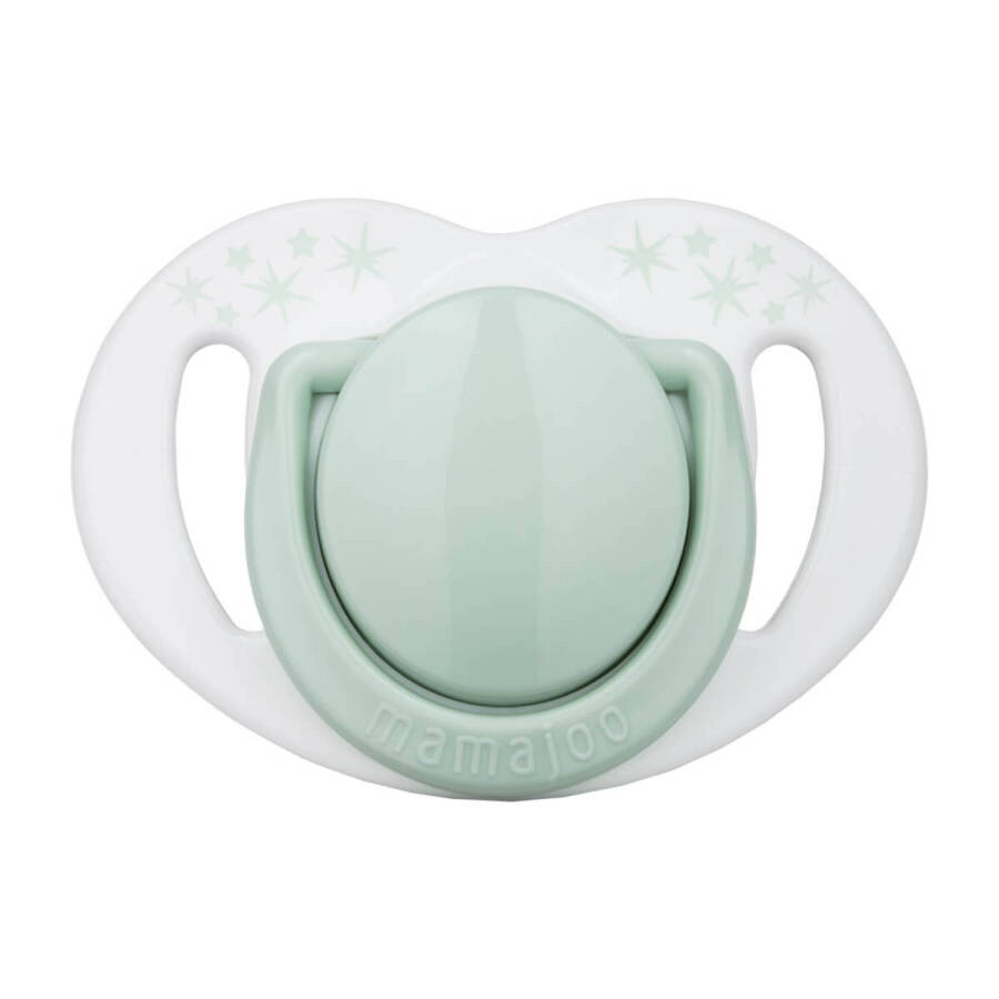 Mamajoo Sterilization & Storage Box Powder Green Patterned Twin Orthodontic Pacifier / 0 Months+ - 3