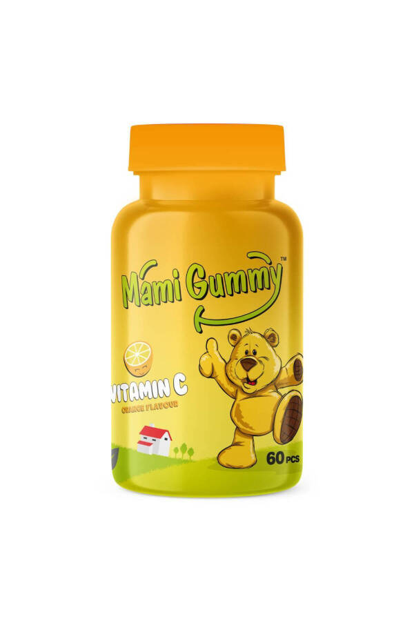 Mamigummy Kids Gummies Витамин C 60 жевательных желейных конфет с апельсиновым вкусом - 1