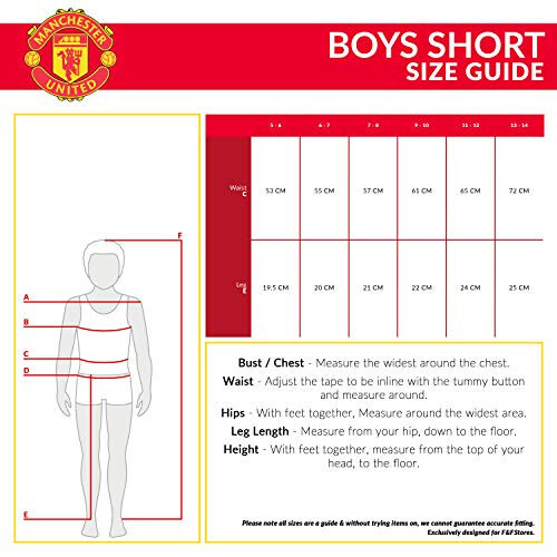 Manchester United FC Erkek Şortu: Resmi Futbol Malzemesi, %100 Pamuk Jogger, Okul Sporları İçin, 4-14 Yaş - 7