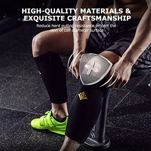 MANUEKLEAR Deadlift Shin Guard'ları, Hızlı Takılıp Çıkarılabilir Shin Splint Desteği, Ayarlanabilir Ağırlık Kaldırma Buzağı Desteği, Barın Çiziklerinden Korumak İçin (Çift) - 6