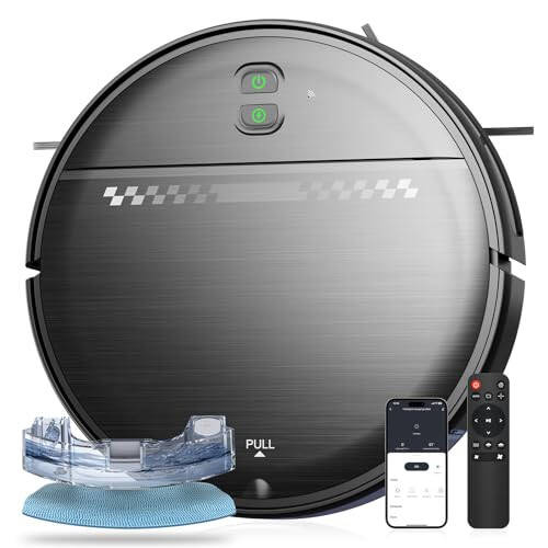 MANVN Robot Vacuum and Mop Combo, Robot Vacuum with Wi-Fi/APP, Self-Charging Robot Vacuum and Mop Ultra Slim Quiet, Ideal for Hard Floor, Pet Hair and Daily Cleaning - 1