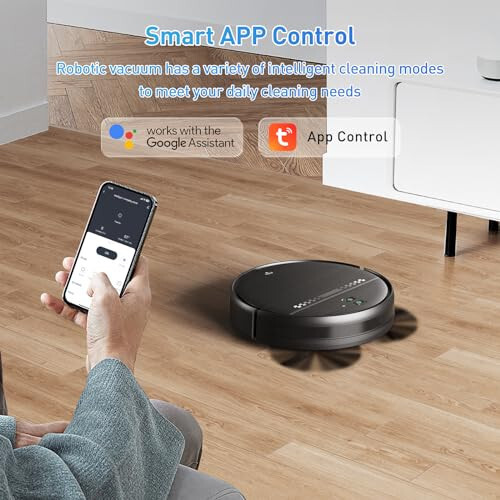 MANVN Robot Vacuum and Mop Combo, Robot Vacuum with Wi-Fi/APP, Self-Charging Robot Vacuum and Mop Ultra Slim Quiet, Ideal for Hard Floor, Pet Hair and Daily Cleaning - 4