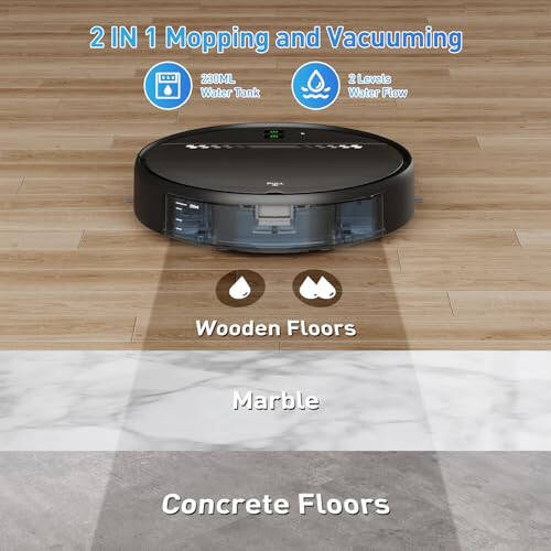 MANVN Robot Vacuum and Mop Combo, Robot Vacuum with Wi-Fi/APP, Self-Charging Robot Vacuum and Mop Ultra Slim Quiet, Ideal for Hard Floor, Pet Hair and Daily Cleaning - 6