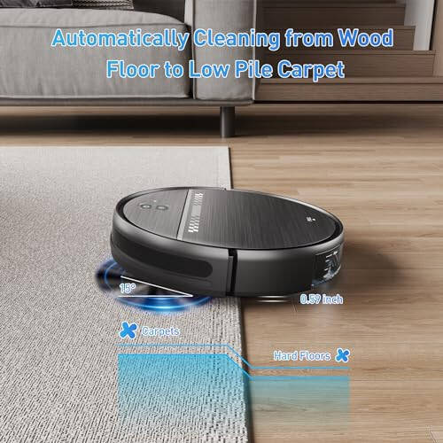 MANVN Robot Vacuum and Mop Combo, Robot Vacuum with Wi-Fi/APP, Self-Charging Robot Vacuum and Mop Ultra Slim Quiet, Ideal for Hard Floor, Pet Hair and Daily Cleaning - 7