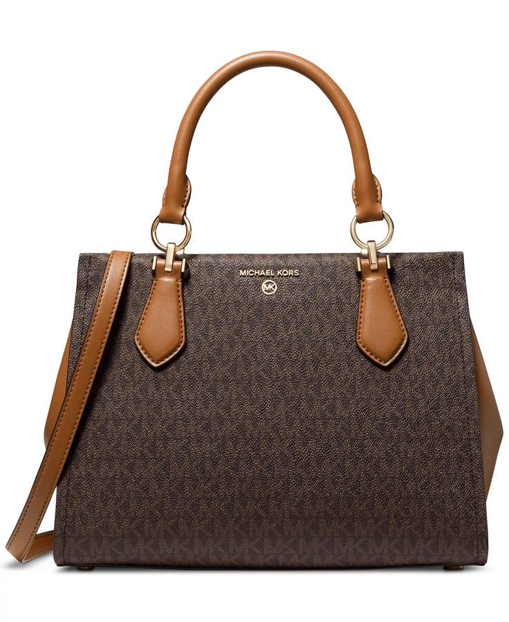 Marilyn Logo Medium Satchel Brown/acorn - 1