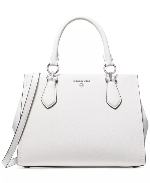 Marilyn Medium Leather Satchel Optic White - 4