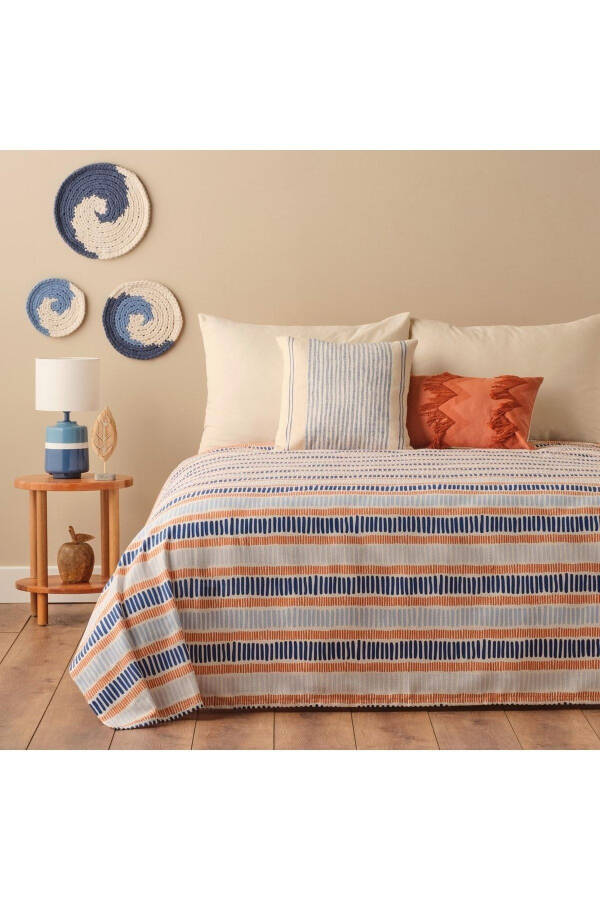 Marin Cooper Cotton Double Printed Quilt Blue (200X220 CM) - 9