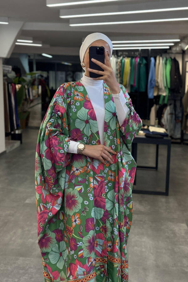 Marina Yarasho Qo'l Kimono YASHIL - 1