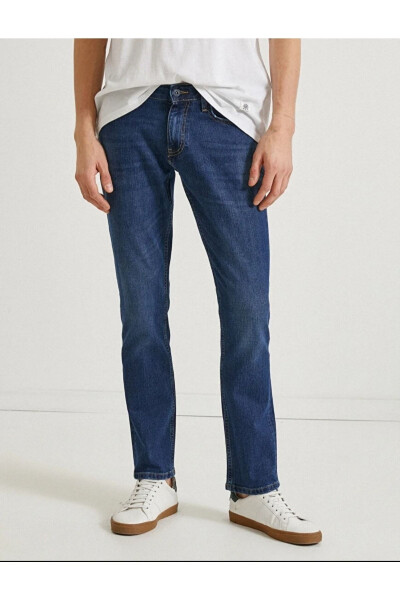 Mark Jean Indigo Straight Fit Jeans - 5