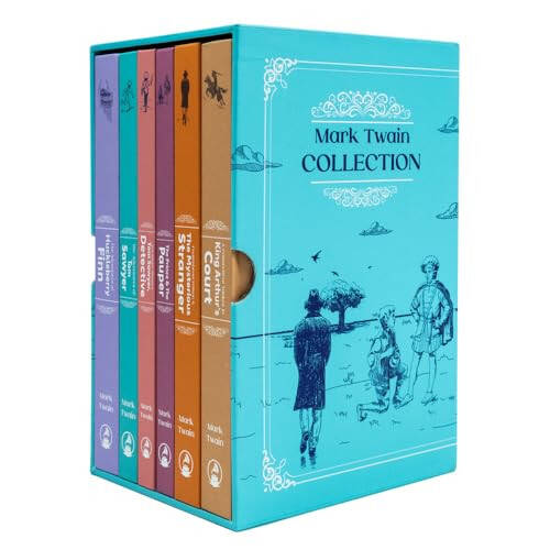 Mark Twain 6 Kitap Lüks Ciltli Koleksiyon Seti (Tom Sawyer'ın Maceraları, Prens ve Fakir, Huckleberry Finn'in Maceraları) - 1