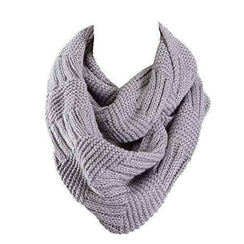 Marte&Joven Thick Warm Women Infinity Scarf White Fashion Knit Winter Circle Loop Scarves - 1