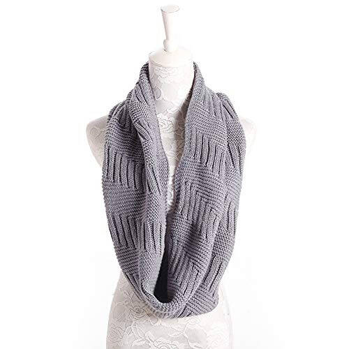 Marte&Joven Thick Warm Women Infinity Scarf White Fashion Knit Winter Circle Loop Scarves - 2