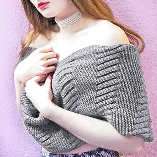 Marte&Joven Thick Warm Women Infinity Scarf White Fashion Knit Winter Circle Loop Scarves - 3