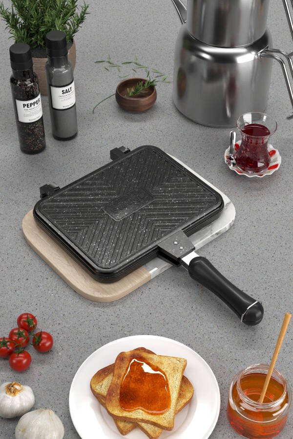 Master Toaster Granite Cast Iron Stovetop Handheld Toaster St-101 - 2