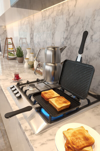 Master Toaster Granite Cast Iron Stovetop Handheld Toaster St-101 - 4