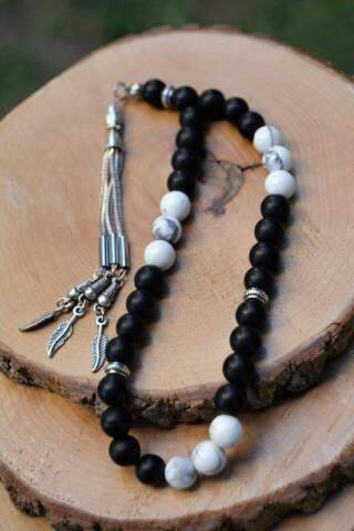 Matte Onyx and Hematite Natural Stone Besiktas Prayer Beads - 1